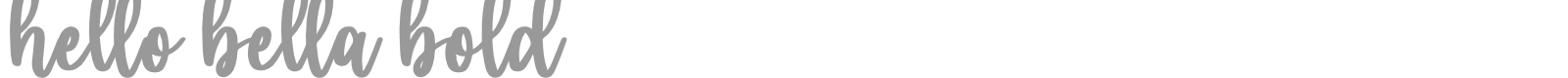 Hello Bella font preview